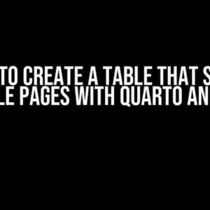 How to Create a Table that Spans Multiple Pages with Quarto and Typst